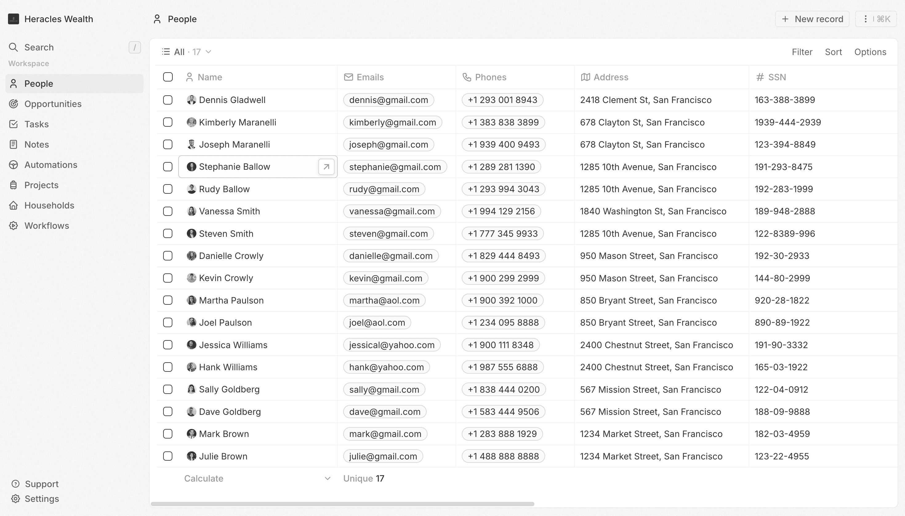 CRM Dashboard Preview